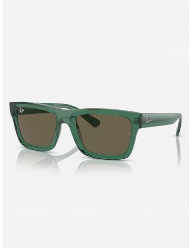 Warren Bio-Based Transparent Green/Brown Sunglasses français